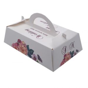 Orange Floral – Personalised Rectangle Party Favour Box