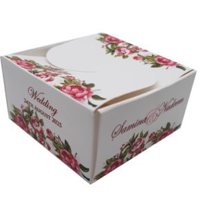 Rose Leaf Butterfly Party Favour Box