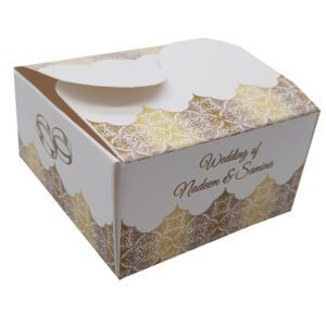 Gold Damask – Personalised Butterfly Party Favour Box