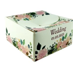 Light Pink Floral – Personalised Butterfly Party Favour Box