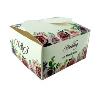 Purple Pink Floral – Personalised Butterfly Party Favour Box