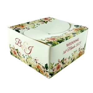 Peach Floral – Personalised Butterfly Party Favour Box
