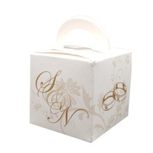 Light Gold Cube Party Favour Box