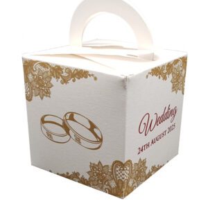 Gold Rings – Personalised Cube Party Favour Box