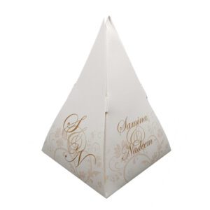 Light Gold – Personalised Pyramid Party Favour Box