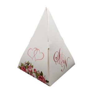 Rose Leaf – Personalised Pyramid Party Favour Box