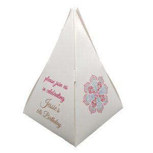 Birthday Flower – Personalised Pyramid Party Favour Box