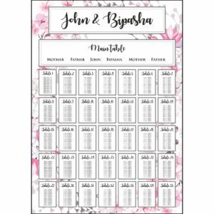 Cherry Blossom – A1 Table Plan