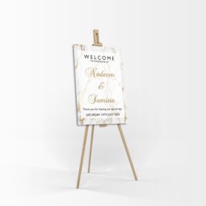 Golden Marble - A1 Mounted Welcome Poster