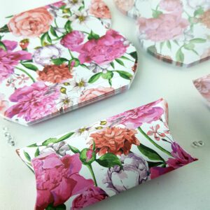 Distinct Pink Rose – Printed Pillow Favour Box
