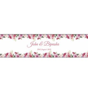 Dark Floral – Long Personalised Favour Stickers