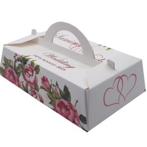 Rose Leaf – Personalised Rectangle Party Favour Box