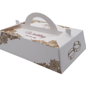 Gold Rings – Personalised Rectangle Party Favour Box