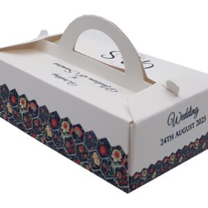Hex Damask - Personalised Rectangle Party Favour Box