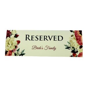Light Floral – Personalised Reservation Table Card