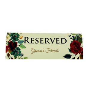 Maroon Rose – Personalised Reservation Table Card