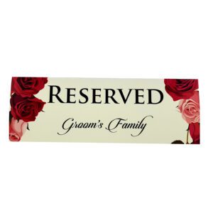 Red Rose – Personalised Reservation Table Card