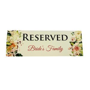 Peach Floral – Personalised Reservation Table Card