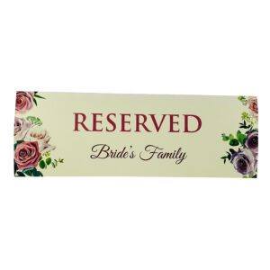 Purple Pink Rose – Personalised Reservation Table Card