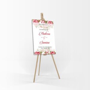 Bold Rose Leaf - A1 Mounted Welcome Poster