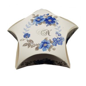 Blue Floral – Personalised Star Party Favour Box
