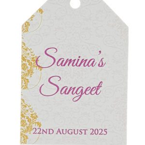 Swirl Damask – Personalised Favour Luggage Tags