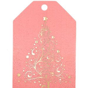 Pink Christmas Tree – Personalised Favour Luggage Tags