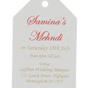 Mehndi Hands – Personalised Favour Luggage Tags