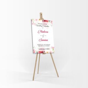 Watercolour Floral - A1 Mounted Welcome Poster