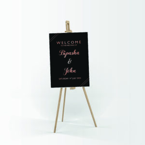 Welcome Posters on Easel