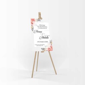 Floral Welcome Poster Board
