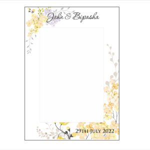 Yellow Floral – A1 Personalised Selfie Board