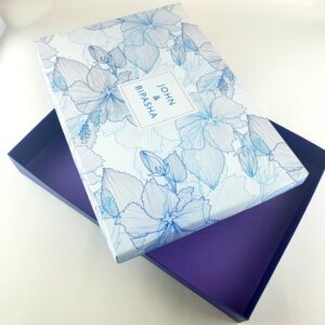 Blue Floral Watercolour Personalised Gift Box