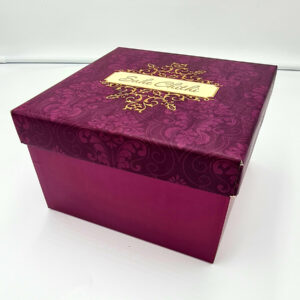 Mithai Box Personalised Sahi Chithi Velvet Invitation Sweets