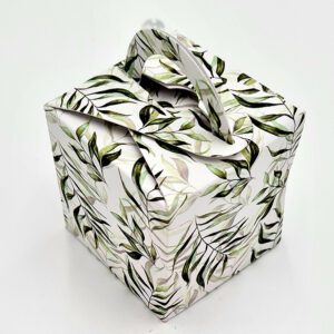 Purchase Online Green Leaf - Printed Cube Favour Box - MyFavours