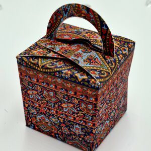 Damask Pattern - Printed Cube Favour Box