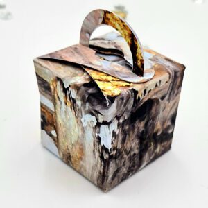 Black Marble - Printed Cube Favour Box - MyFavour