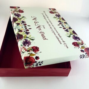 Maroon Rose Personalised Gift Box - Perfect for Weddings and Events!