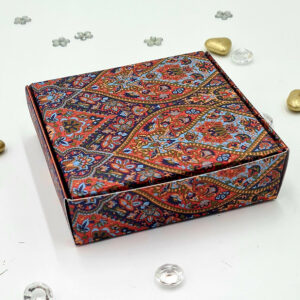 Luxurious Damask Pattern Print Square Favour Boxes - Perfect for Weddings